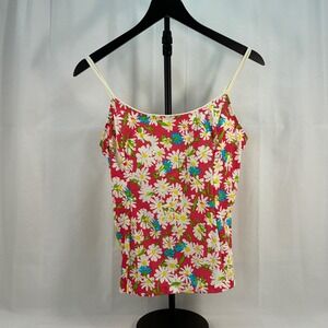 Y2K Sea Waves Tankini Swimsuit Womens 14 Retro Daisy Floral Cottagecore VTG USA